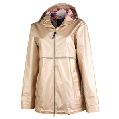 Women’s New Englander Rain Jacket with Floral Printed Lining - Image 2