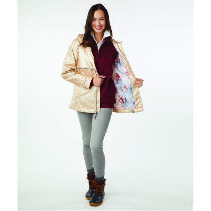 Women’s New Englander Rain Jacket with Floral Printed Lining