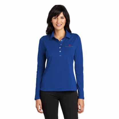 Ladies Nike Dri-Fit Long Sleeve Polo - Image 3