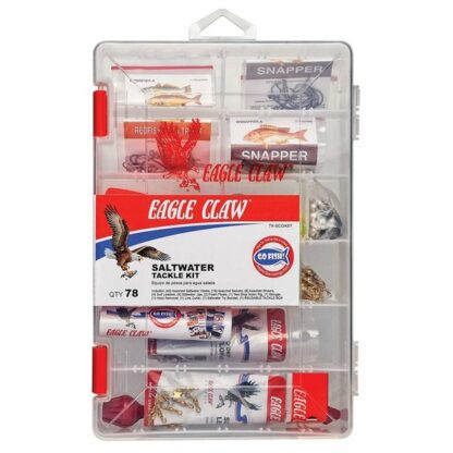 Eagle Claw 78 Piece Go Fish Saltwater Tackle Kit